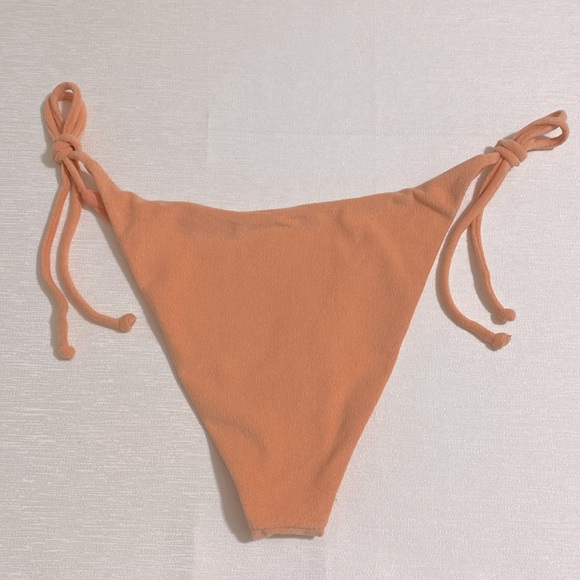 L*SPACE Women's LENNOX BOTTOM CLASSIC Terry Cloth String Bikini Bottom Size L - Picture 4 of 5